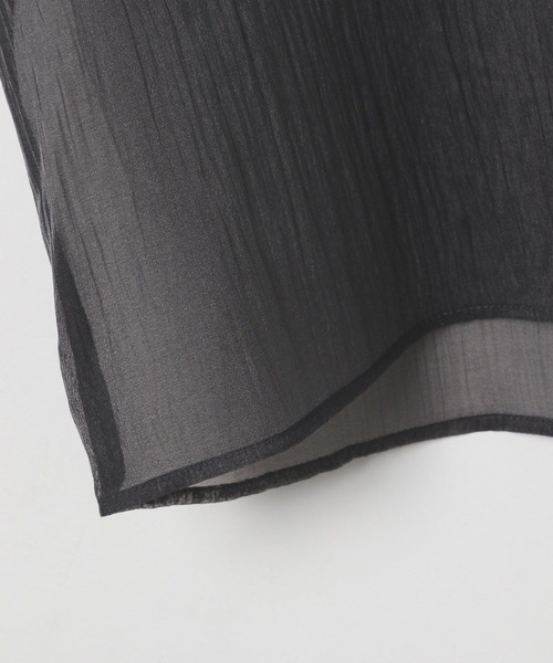 ブラック たう様 LEPSIM ブラウス シャツ ミラー光沢シャツ 242835 レディース