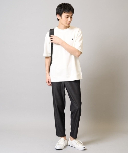 a.v.v(アーヴェヴェ)の「【接触冷感】スマートシャンブレーセミルーズパンツ アンクル丈(その他パンツ・メンズ・ネイビー/ブラック/チャコールグレー・50/48/46/52/44)」の5枚目の写真