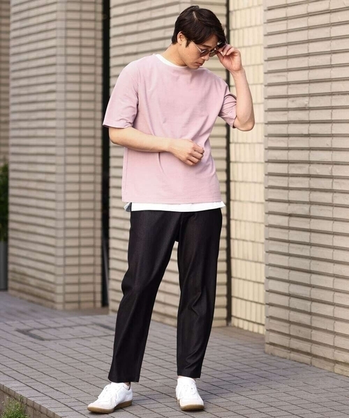 a.v.v(アーヴェヴェ)の「【接触冷感】スマートシャンブレーセミルーズパンツ アンクル丈(その他パンツ・メンズ・ネイビー/ブラック/チャコールグレー・50/48/46/52/44)」の10枚目の写真