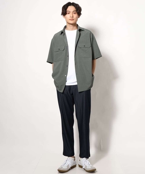 a.v.v(アーヴェヴェ)の「【接触冷感】スマートシャンブレーセミルーズパンツ アンクル丈(その他パンツ・メンズ・ネイビー/ブラック/チャコールグレー・50/48/46/52/44)」の15枚目の写真