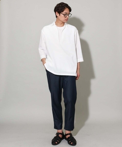 a.v.v(アーヴェヴェ)の「【接触冷感】スマートシャンブレーセミルーズパンツ アンクル丈(その他パンツ・メンズ・ネイビー/ブラック/チャコールグレー・50/48/46/52/44)」の18枚目の写真