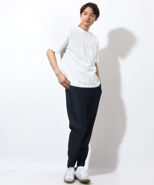 a.v.v(アーヴェヴェ)の「【接触冷感】スマートシャンブレーセミルーズパンツ アンクル丈(その他パンツ・メンズ・ネイビー/ブラック/チャコールグレー・50/48/46/52/44)」の22枚目の写真