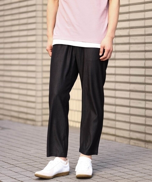 a.v.v(アーヴェヴェ)の「【接触冷感】スマートシャンブレーセミルーズパンツ アンクル丈(その他パンツ・メンズ・ネイビー/ブラック/チャコールグレー・50/48/46/52/44)」の6枚目の写真