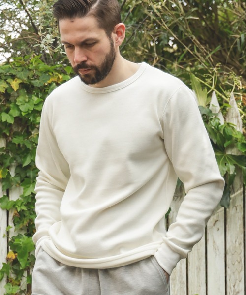 MR.OLIVE（ミスターオリーブ）の「HEAT THERMAL / INNER CREW NECK SHIRT（Tシャツ/カットソー・メンズ・オフホワイト/ブラック・MEDIUM/LARGE）」の5枚目の写真