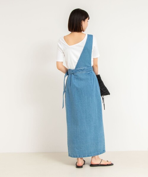 Rie Miller（リエミラー）の「ランダムテレコ2WAYプルオーバー（Tシャツ/カットソー・レディース・ホワイト/グレイッシュブルー/ブラック・38）」の12枚目の写真