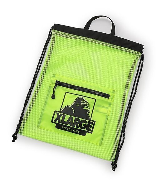 XLARGE KIDS(エクストララージキッズ)の「OGゴリラメッシュナップサック(バックパック/リュック・キッズ・ブラック/ネイビー/イエロー/グレー・F)」の4枚目の写真