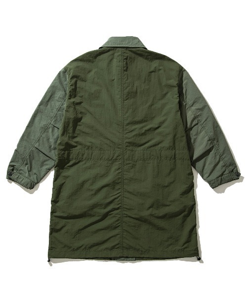 UNFRM OUTDOOR STANDARD（ユニフォームアウトドアスタンダード）の「UNFRM OUTDOOR STANDARD PACKABLE RIPSTOP BALCOLLAR COAT (ユニフォーム アウトドアスタンダード パッカブル リップストップ バルカラーコート)（その他アウター・メンズ・オリーブ・X-LARGE/LARGE）」の9枚目の写真