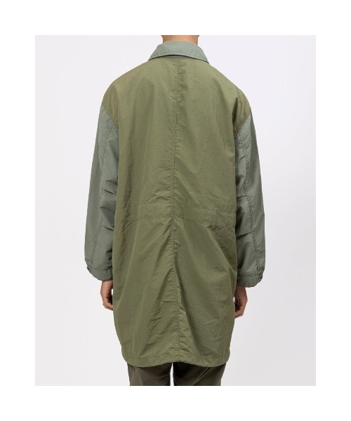 UNFRM OUTDOOR STANDARD（ユニフォームアウトドアスタンダード）の「UNFRM OUTDOOR STANDARD PACKABLE RIPSTOP BALCOLLAR COAT (ユニフォーム アウトドアスタンダード パッカブル リップストップ バルカラーコート)（その他アウター・メンズ・オリーブ・X-LARGE/LARGE）」の6枚目の写真