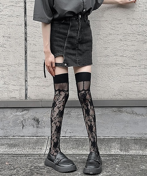 GUCCIフローラルレースアンクルソックス靴下 超美品 フラワーレース ニーハイソックス レースソックス cula1127