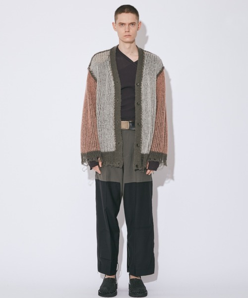 beautiful people(ビューティフルピープル)の「wooledmohair knittedreversible cardigan(カーディガン/ボレロ・レディース・サックスブルー/オリーブ・38/42/34)」の13枚目の写真