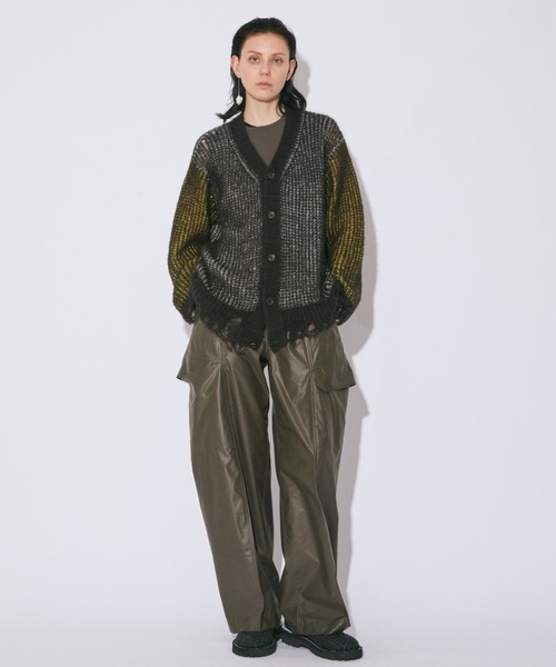beautiful people(ビューティフルピープル)の「wooledmohair knittedreversible cardigan(カーディガン/ボレロ・レディース・サックスブルー/オリーブ・38/42/34)」の10枚目の写真