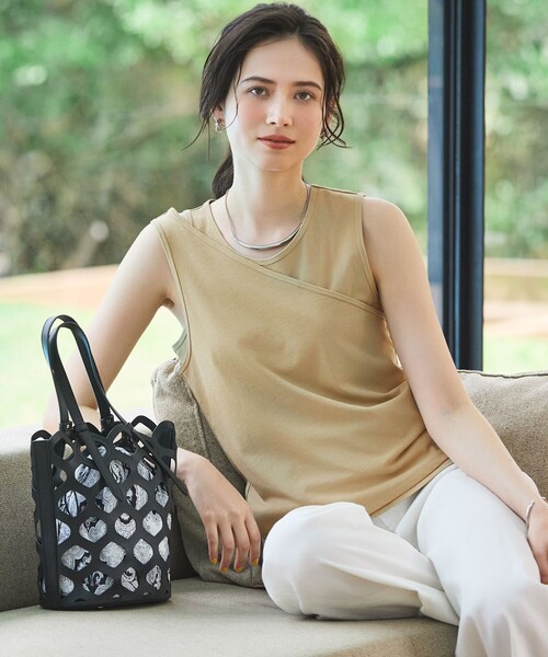 【SLOW/一部店舗限定】ライトツイストコットン レイヤード タンクトップ