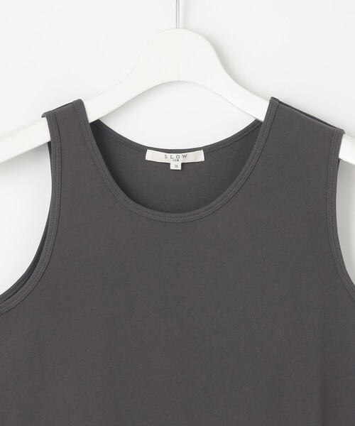 23区(ニジュウサンク)の「【SLOW/一部店舗限定】ライトツイストコットン レイヤード タンクトップ(Tシャツ/カットソー・レディース・モスグリーン系・38)」の12枚目の写真