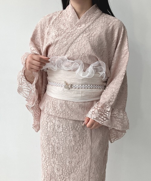 パール付きフリル帯揚げ 【ZOZOTOWN限定アイテム】（和装小物