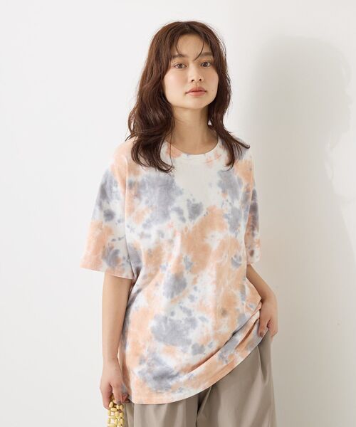 AMERICAN HOLIC(アメリカンホリック)の「【WEB限定】タイダイ染めTシャツ(Tシャツ/カットソー・レディース・パープル/オレンジ・FREE)」の6枚目の写真