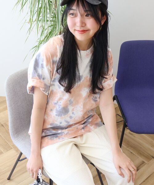 AMERICAN HOLIC(アメリカンホリック)の「【WEB限定】タイダイ染めTシャツ(Tシャツ/カットソー・レディース・パープル/オレンジ・FREE)」の20枚目の写真
