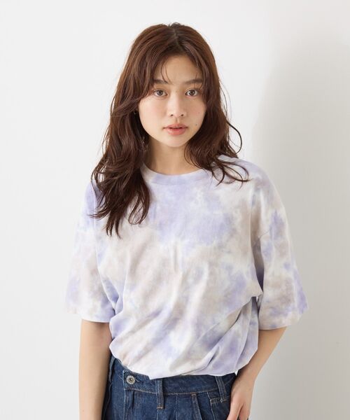 AMERICAN HOLIC(アメリカンホリック)の「【WEB限定】タイダイ染めTシャツ(Tシャツ/カットソー・レディース・パープル/オレンジ・FREE)」の5枚目の写真