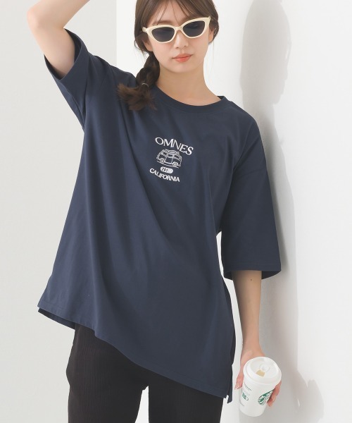 OMNES(オムネス)の「プリントTシャツE CALIFORNIA(Tシャツ/カットソー・レディース・ネイビー/ホワイト・MEDIUM/LARGE)」の7枚目の写真