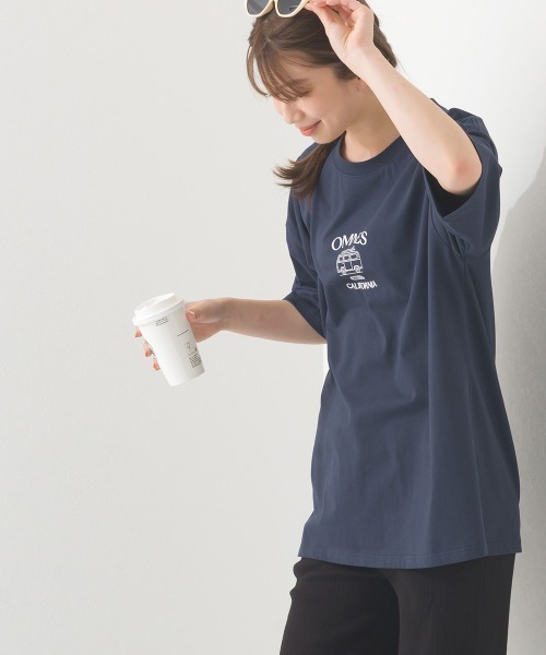 OMNES(オムネス)の「プリントTシャツE CALIFORNIA(Tシャツ/カットソー・レディース・ネイビー/ホワイト・MEDIUM/LARGE)」の6枚目の写真