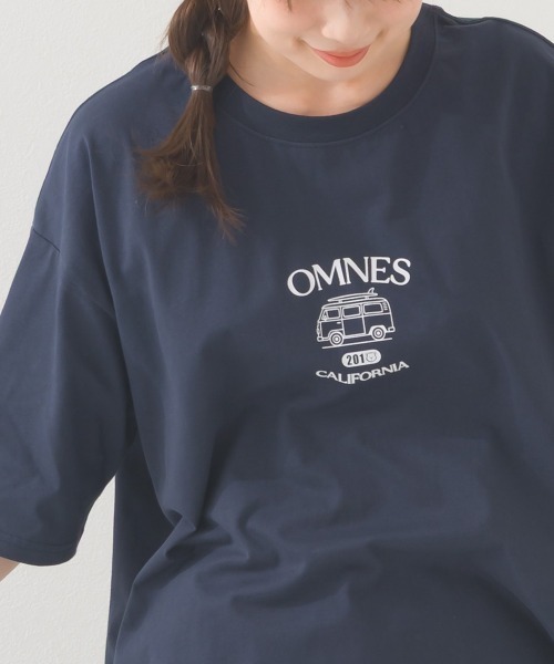 OMNES(オムネス)の「プリントTシャツE CALIFORNIA(Tシャツ/カットソー・レディース・ネイビー/ホワイト・MEDIUM/LARGE)」の4枚目の写真