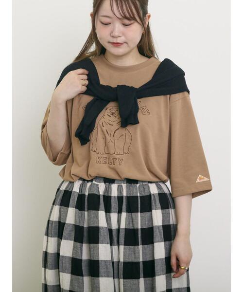 セール】【KELTY×Samansa Mos2】ベアー刺繍Tシャツ（Tシャツ
