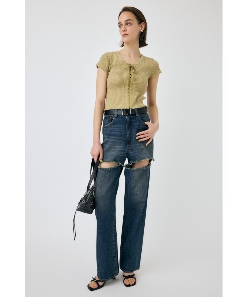 正規 CUT STRAIGHT（デニムパンツ）｜MOUSSY（マウジー）の LOOSE OUT パンツ