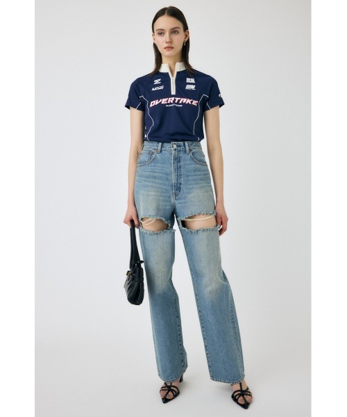 CUT OUT LOOSE STRAIGHT（デニムパンツ）｜MOUSSY（マウジー）の