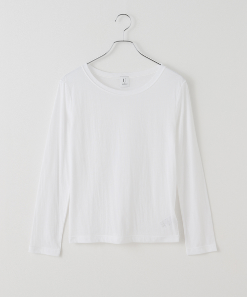 U by SPICK&SPAN（ユーバイスピックアンドスパン）の「《追加2》C/NY シアートップス（Tシャツ/カットソー・レディース・ブルー/アイボリー/ブラック・FREE）」の11枚目の写真