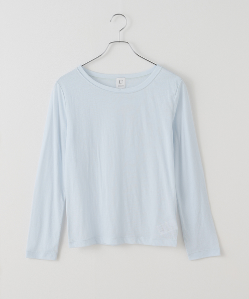 U by SPICK&SPAN（ユーバイスピックアンドスパン）の「《追加2》C/NY シアートップス（Tシャツ/カットソー・レディース・ブルー/アイボリー/ブラック・FREE）」の9枚目の写真