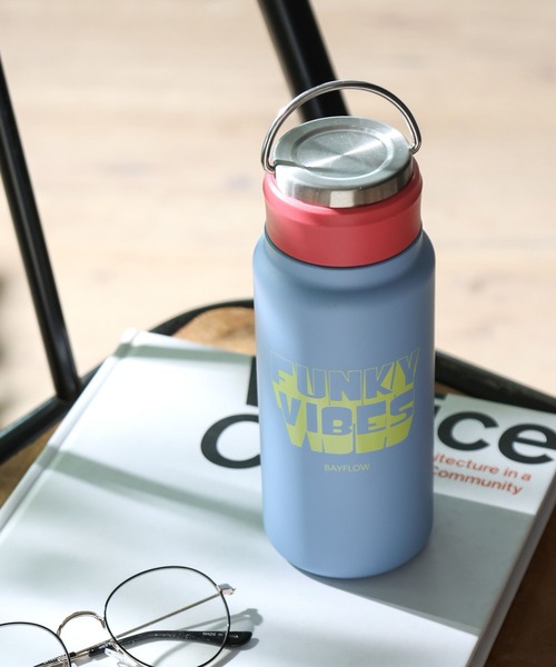 BAYFLOW（ベイフロー）の「[保冷・保温]BFTYPOステンレスボトル530ml（水筒・レディース・ライトブルー/オフホワイト/ピンク/グレー/ライトグリーン・0）」の4枚目の写真
