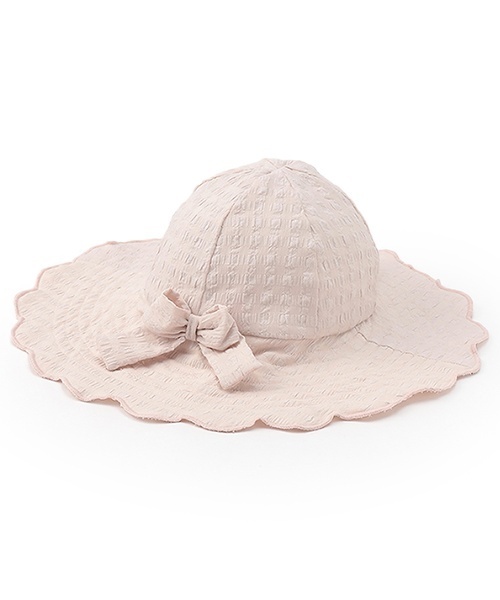 petit main（プティマイン）の「スカラップサンハット（ハット・キッズ・アイボリー/ライトピンク・L/M）」の11枚目の写真