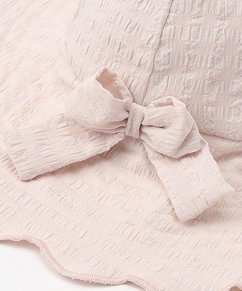 petit main（プティマイン）の「スカラップサンハット（ハット・キッズ・アイボリー/ライトピンク・L/M）」の9枚目の写真