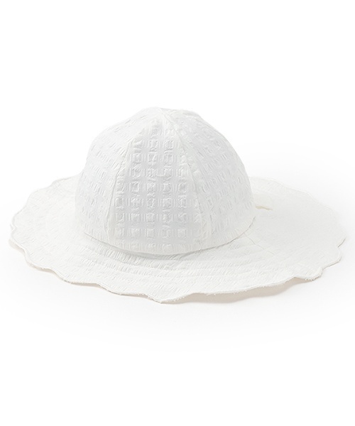 petit main（プティマイン）の「スカラップサンハット（ハット・キッズ・アイボリー/ライトピンク・L/M）」の5枚目の写真