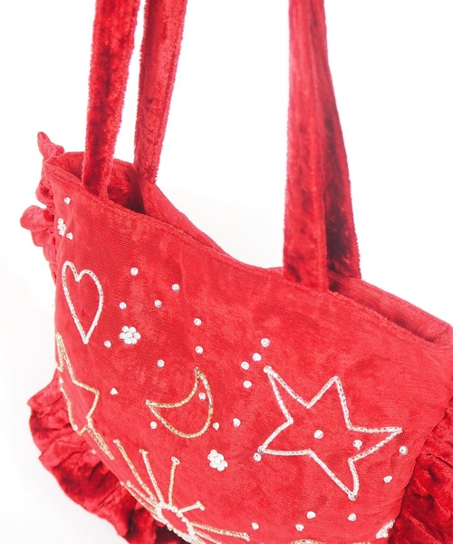 HEY!MrsROSE(ヘイミセスローズ)の「HEY! Mrs ROSE(ヘイ!ミセスローズ)Velvet Gyoza Tote(トートバッグ・レディース・レッド/ブラック・FREE)」の10枚目の写真