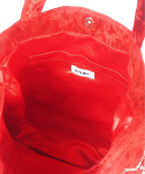 HEY!MrsROSE(ヘイミセスローズ)の「HEY! Mrs ROSE(ヘイ!ミセスローズ)Velvet Gyoza Tote(トートバッグ・レディース・レッド/ブラック・FREE)」の12枚目の写真