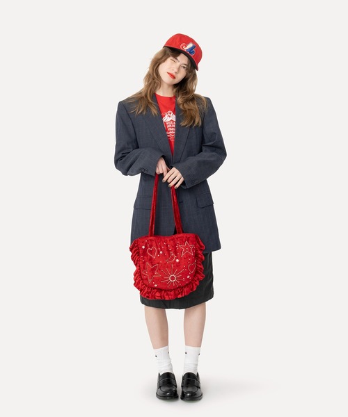 HEY!MrsROSE(ヘイミセスローズ)の「HEY! Mrs ROSE(ヘイ!ミセスローズ)Velvet Gyoza Tote(トートバッグ・レディース・レッド/ブラック・FREE)」の18枚目の写真