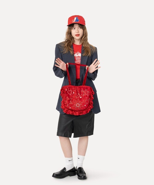 HEY!MrsROSE(ヘイミセスローズ)の「HEY! Mrs ROSE(ヘイ!ミセスローズ)Velvet Gyoza Tote(トートバッグ・レディース・レッド/ブラック・FREE)」の17枚目の写真