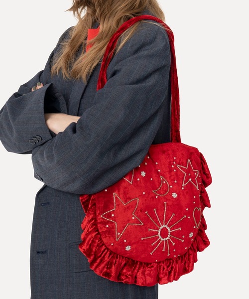 HEY!MrsROSE(ヘイミセスローズ)の「HEY! Mrs ROSE(ヘイ!ミセスローズ)Velvet Gyoza Tote(トートバッグ・レディース・レッド/ブラック・FREE)」の21枚目の写真
