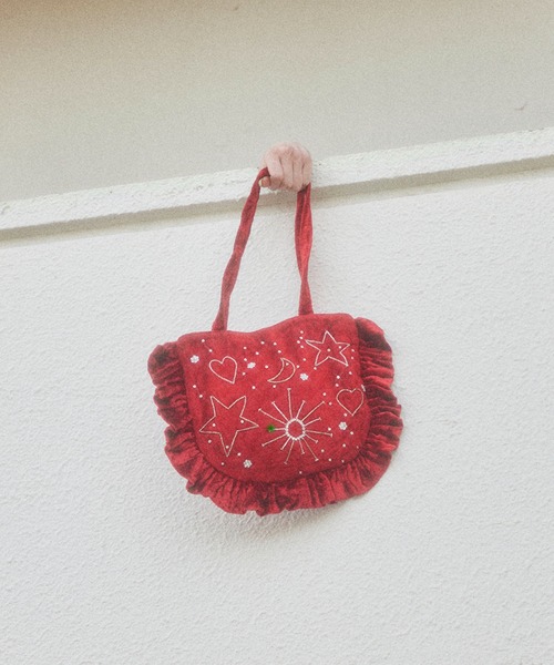 HEY!MrsROSE(ヘイミセスローズ)の「HEY! Mrs ROSE(ヘイ!ミセスローズ)Velvet Gyoza Tote(トートバッグ・レディース・レッド/ブラック・FREE)」の13枚目の写真