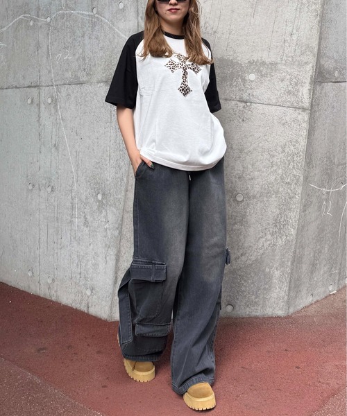 sedacle（セダクル）の「メニ―ポケットデニムカーゴパンツ（カーゴパンツ・メンズ・ブラック/インディゴブルー・SMALL/MEDIUM/LARGE）」の5枚目の写真