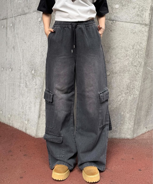 sedacle（セダクル）の「メニ―ポケットデニムカーゴパンツ（カーゴパンツ・メンズ・ブラック/インディゴブルー・SMALL/MEDIUM/LARGE）」の16枚目の写真