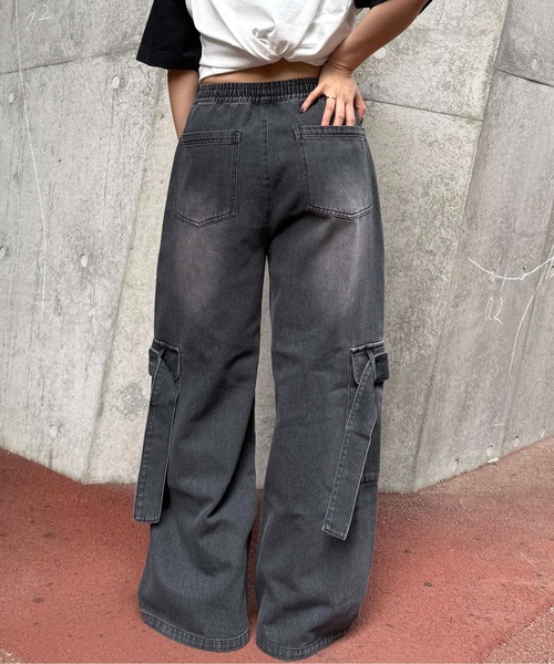 sedacle（セダクル）の「メニ―ポケットデニムカーゴパンツ（カーゴパンツ・メンズ・ブラック/インディゴブルー・SMALL/MEDIUM/LARGE）」の18枚目の写真