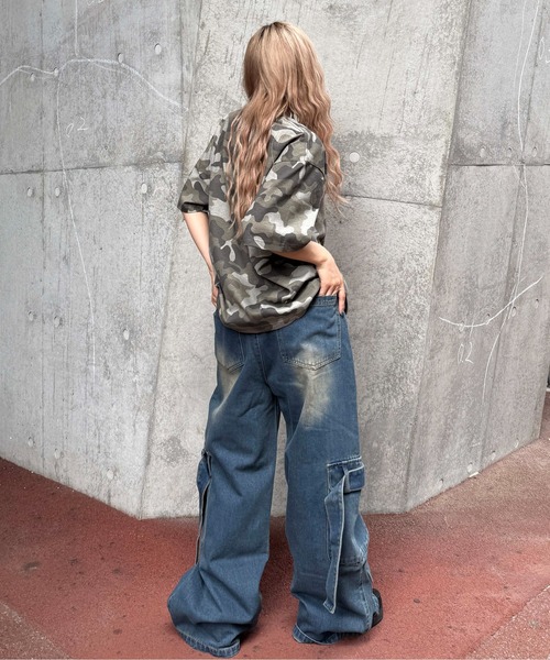 sedacle（セダクル）の「メニ―ポケットデニムカーゴパンツ（カーゴパンツ・メンズ・ブラック/インディゴブルー・SMALL/MEDIUM/LARGE）」の15枚目の写真