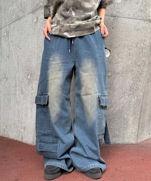 sedacle（セダクル）の「メニ―ポケットデニムカーゴパンツ（カーゴパンツ・メンズ・ブラック/インディゴブルー・SMALL/MEDIUM/LARGE）」の19枚目の写真