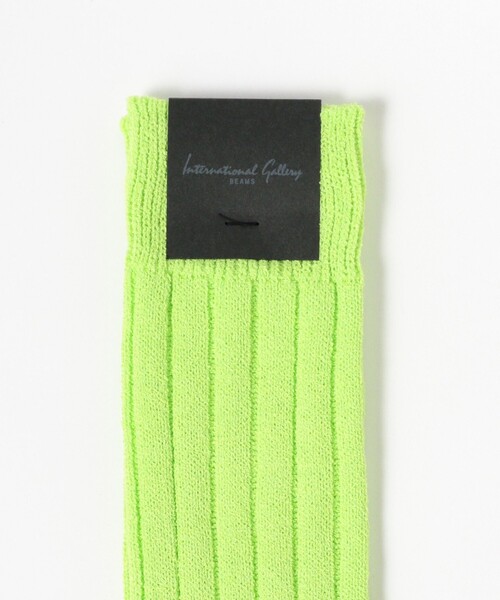 International Gallery BEAMS（インターナショナルギャラリービームス）の「ブークレ カラー ソックス（ソックス/靴下・メンズ・ラベンダー/グリーン系その他4/オレンジ系その他・ONE SIZE）」の4枚目の写真