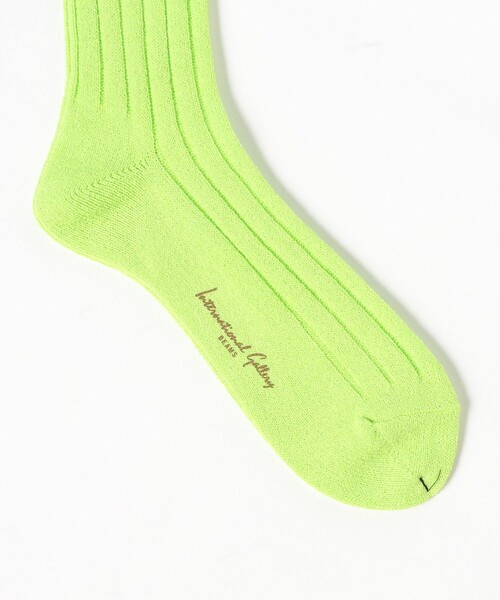 International Gallery BEAMS（インターナショナルギャラリービームス）の「ブークレ カラー ソックス（ソックス/靴下・メンズ・ラベンダー/グリーン系その他4/オレンジ系その他・ONE SIZE）」の5枚目の写真