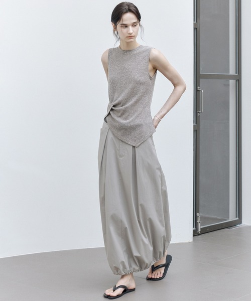 tageechita（タジチタ）の「【tageechita】リネン混 デザインタック ノースリーブニットトップス（Tシャツ/カットソー・レディース・アッシュグレー・S/M/L）」の15枚目の写真