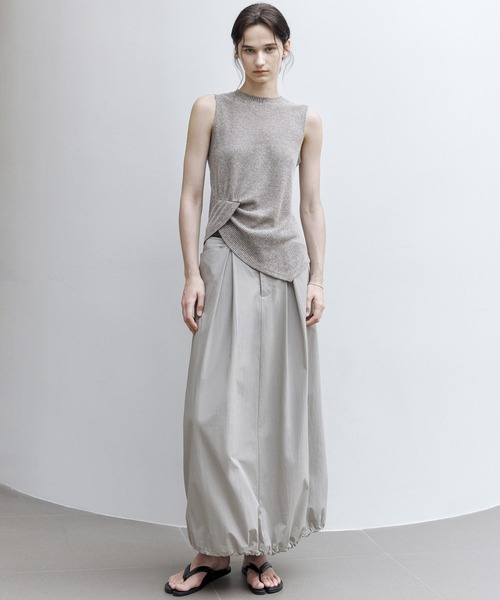 tageechita（タジチタ）の「【tageechita】リネン混 デザインタック ノースリーブニットトップス（Tシャツ/カットソー・レディース・アッシュグレー・S/M/L）」の17枚目の写真