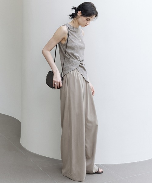 tageechita（タジチタ）の「【tageechita】リネン混 デザインタック ノースリーブニットトップス（Tシャツ/カットソー・レディース・アッシュグレー・S/M/L）」の20枚目の写真