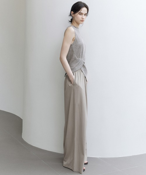 tageechita（タジチタ）の「【tageechita】リネン混 デザインタック ノースリーブニットトップス（Tシャツ/カットソー・レディース・アッシュグレー・S/M/L）」の22枚目の写真